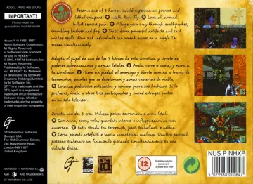 Hexen (Europe) box cover back